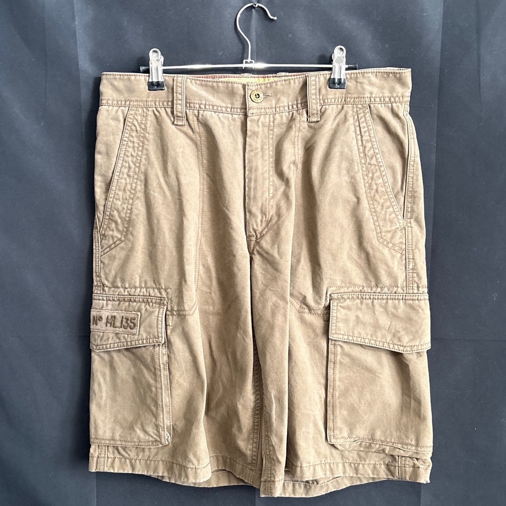 Y2K Old Navy Mens Vintage 2007 Cargo Shorts Khaki Tan Beige 32 94105-EW SU07
